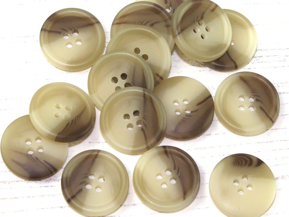 Dill Round Plastic Buttons (Value Pack) Stone
 
