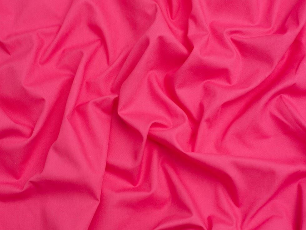 Minerva Core Range Cerise Pink Plain Polycotton Fabric