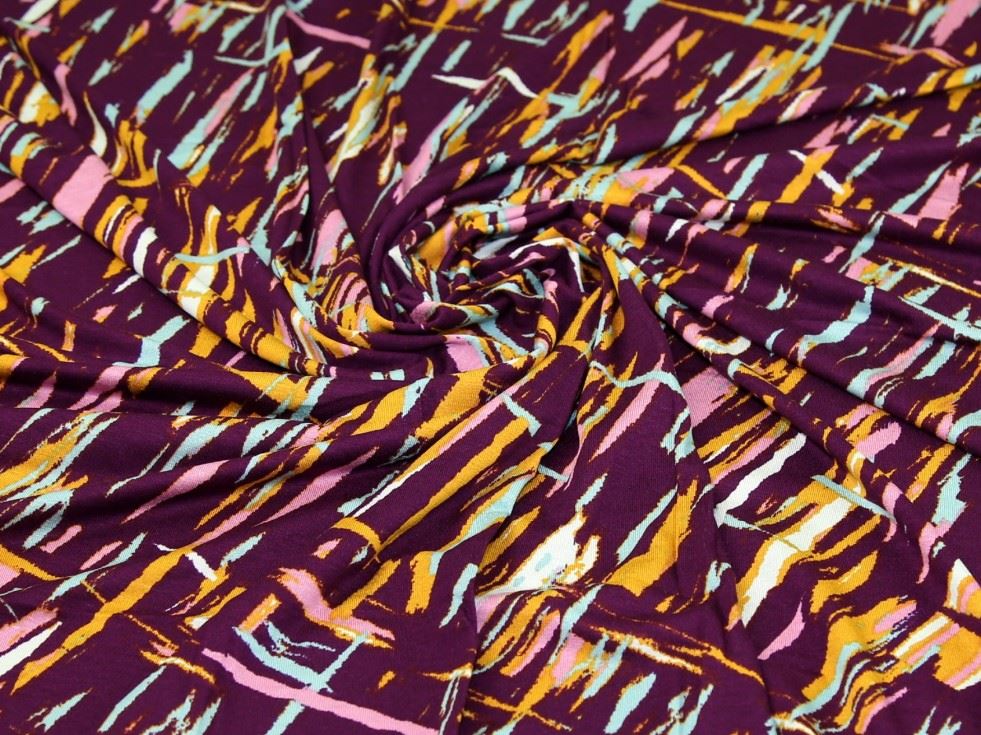Damson Deadstock Viscose Jersey Stretch Knit Fabric