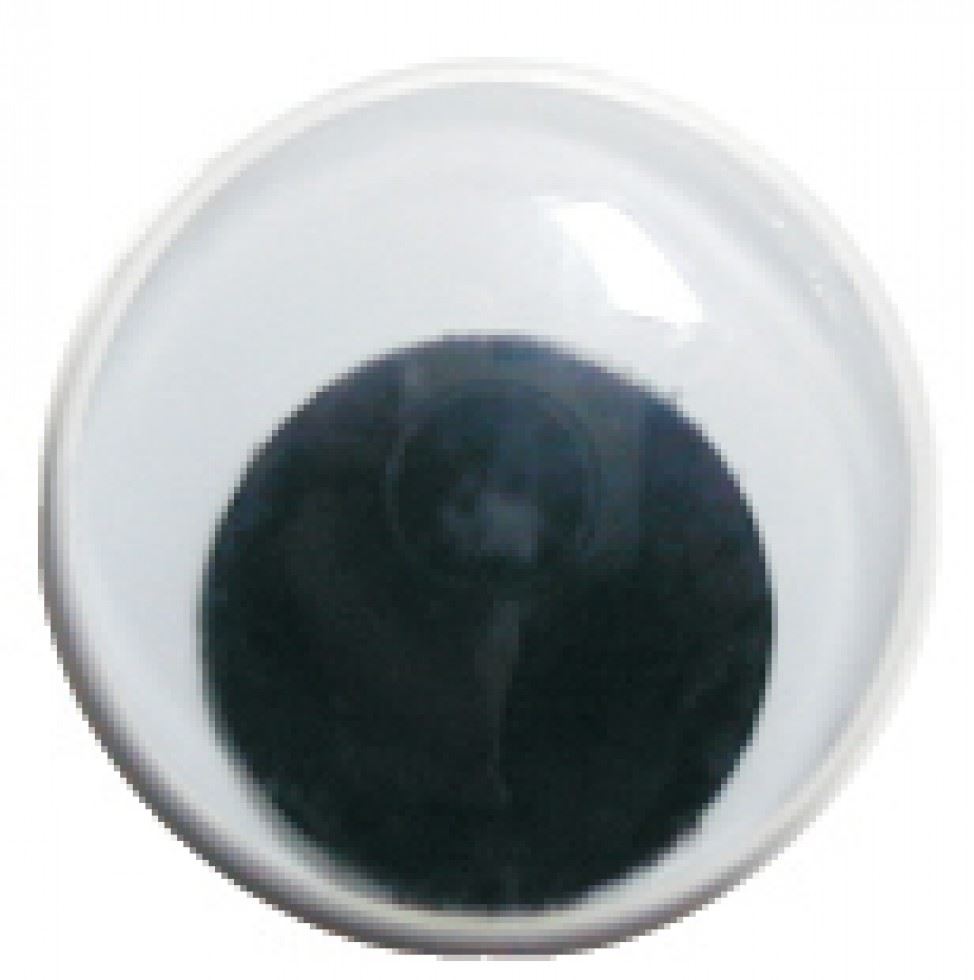 Craft Factory Black & White Stick On Wobbly Toy Eyes