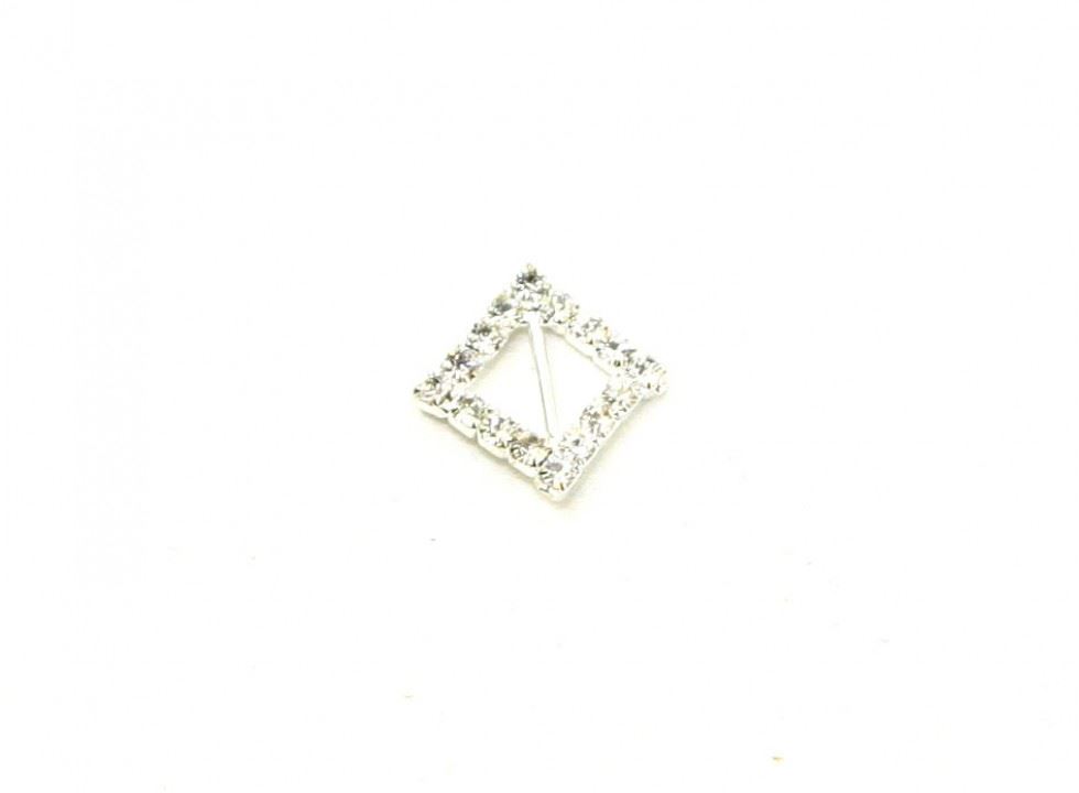 Square Diamante Buckles Silver
 