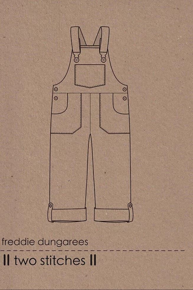Two Stitches Sewing Pattern Freddie Dungarees