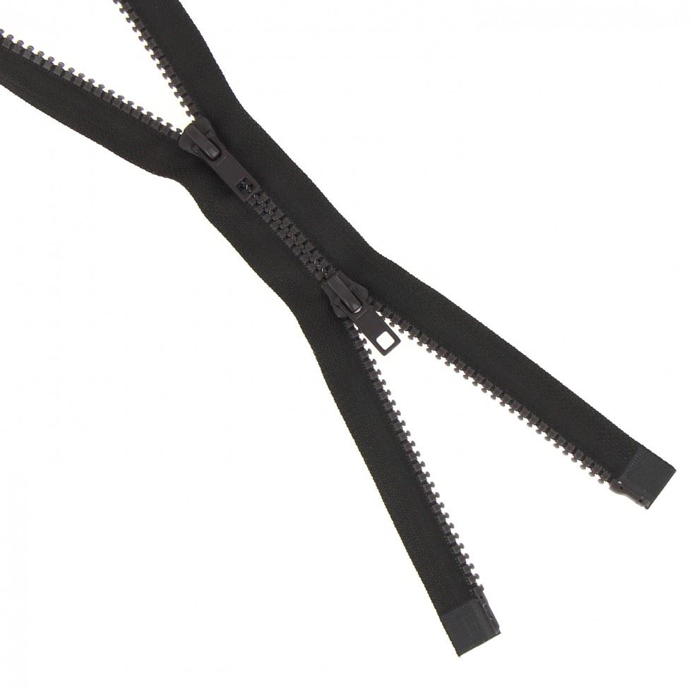 Milward Chunky 2 Way Open End Zips Dark Brown
 
