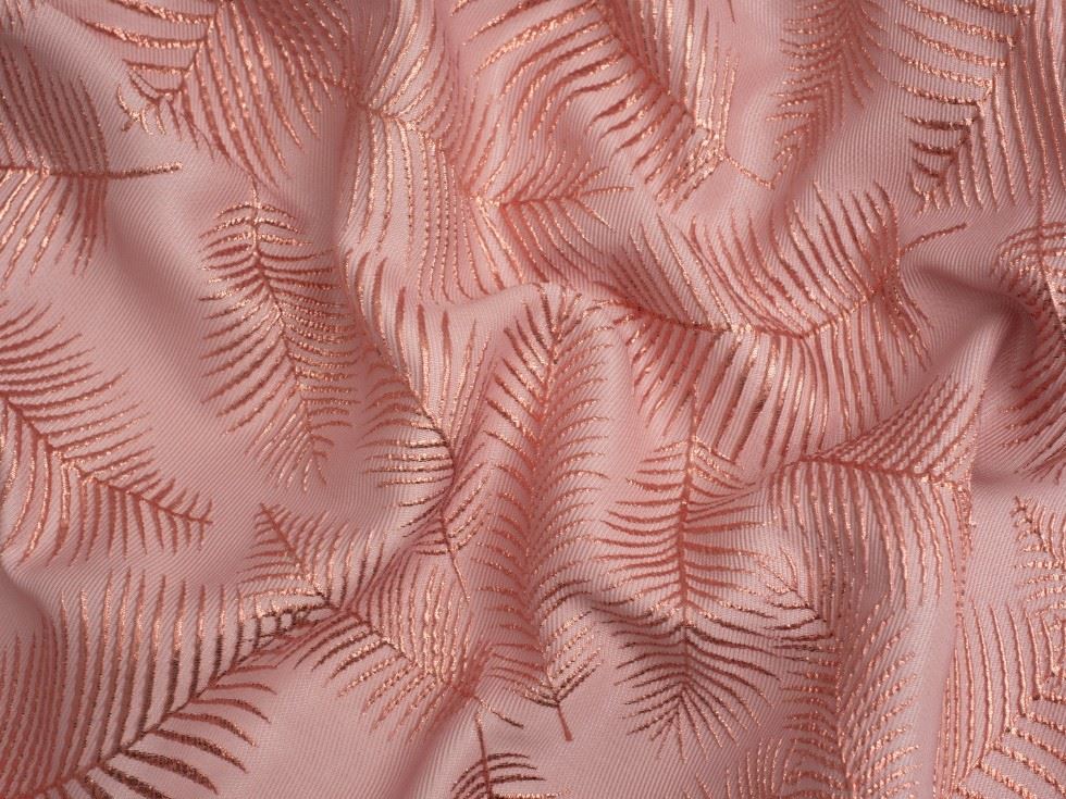 Minerva Core Range Astrid Textured Woven Brocade Fabric Dusty Pink
 