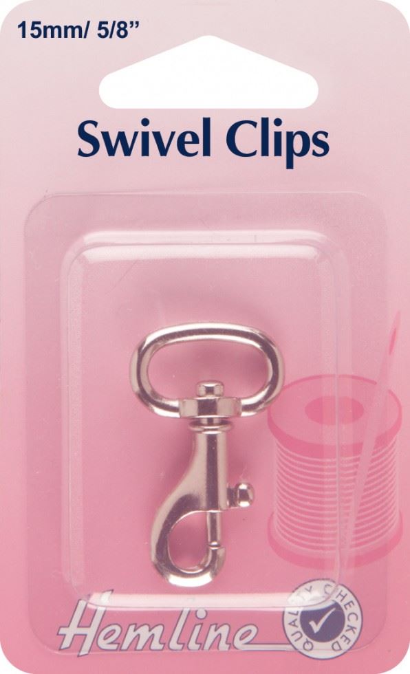 Hemline Silver Swivel Clip Fasteners