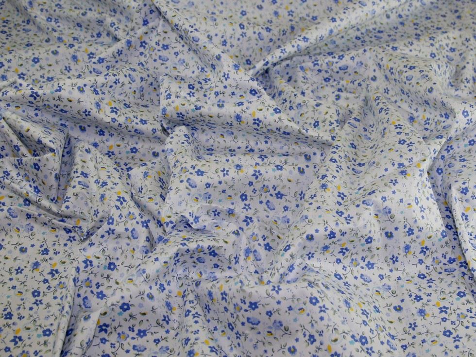 Blue Deadstock 100% Cotton Fabric