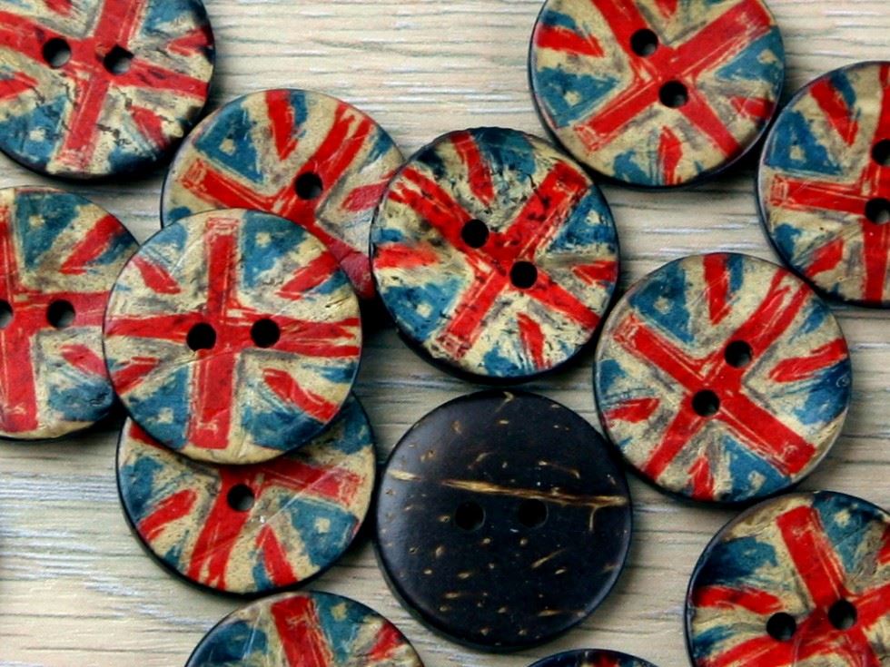 Crendon Rustic Union Jack Buttons (Value Pack)