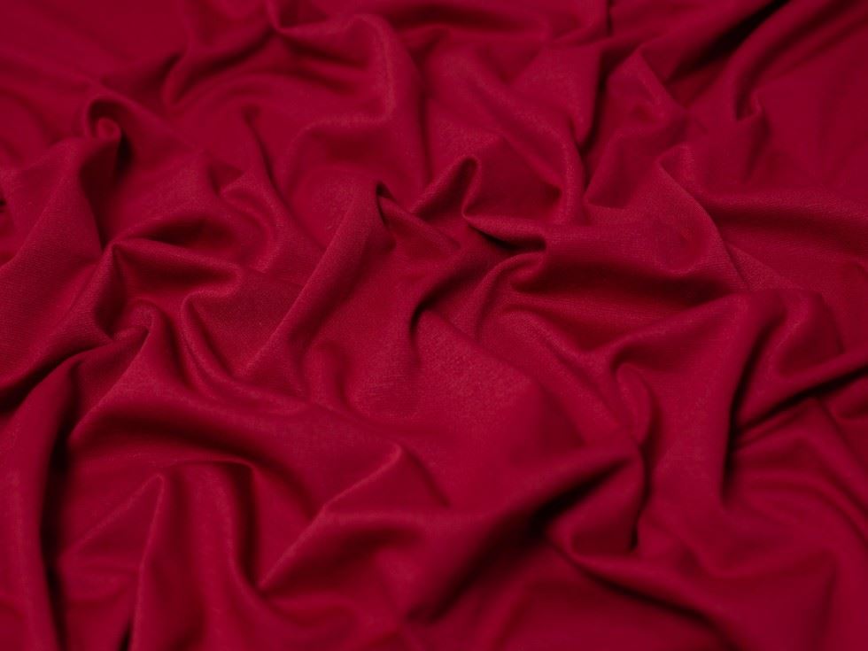 Minerva Core Range Polyester Ponte Roma Double Stretch Knit Fabric Red
 