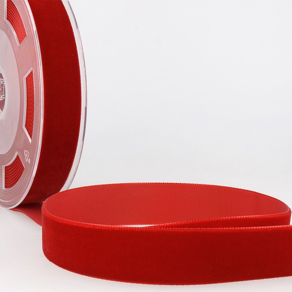 Stephanoise Red Velvet Ribbon