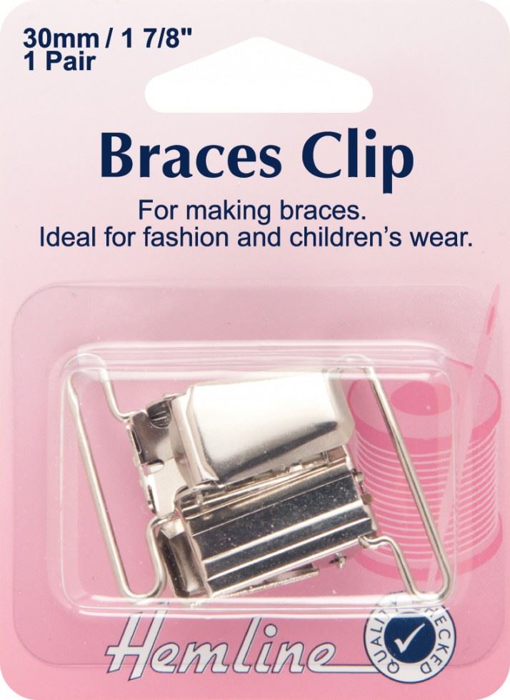 Minerva Brace & Suspender Clips Nickel Silver Hemline H457