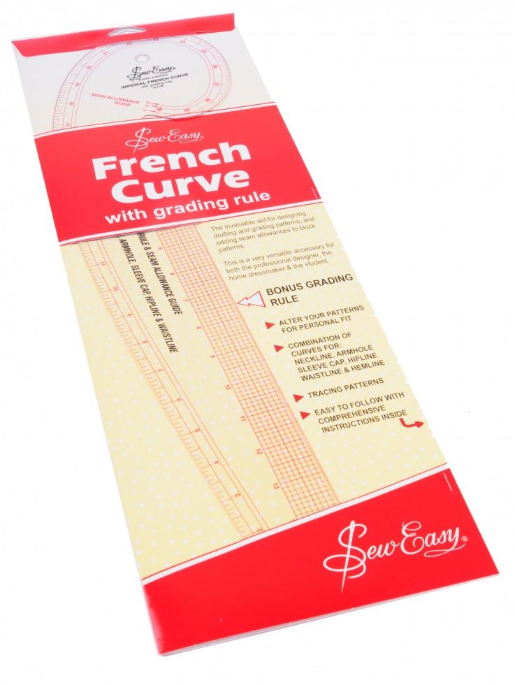 Imperial French Curve Template Sew Easy Patchwork Grading Rule Acrylic Non Slip - Image 3