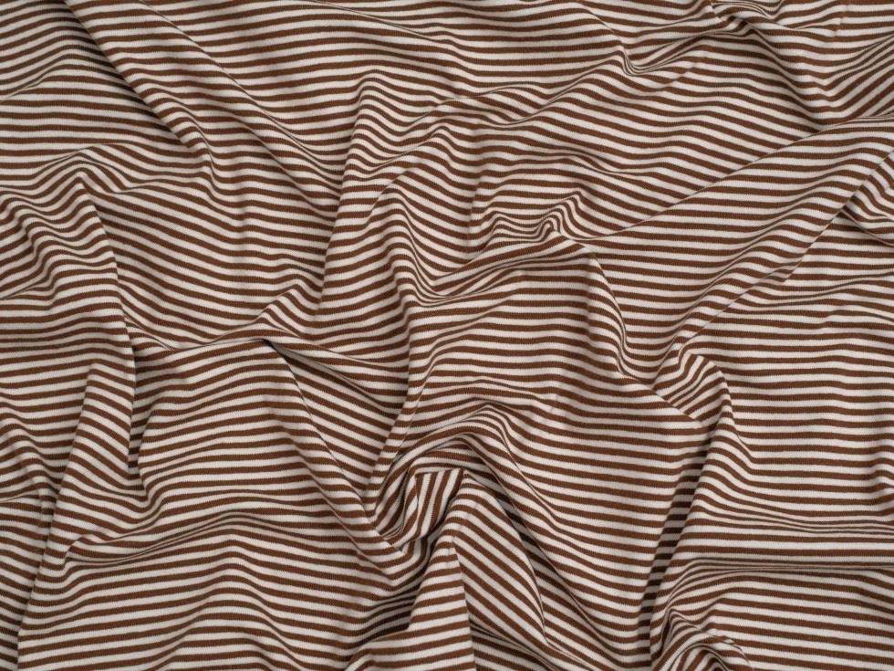 Minerva Core Range Baby Soft Yarn Dyed Cotton Jersey Stretch Knit Fabric Brown
 