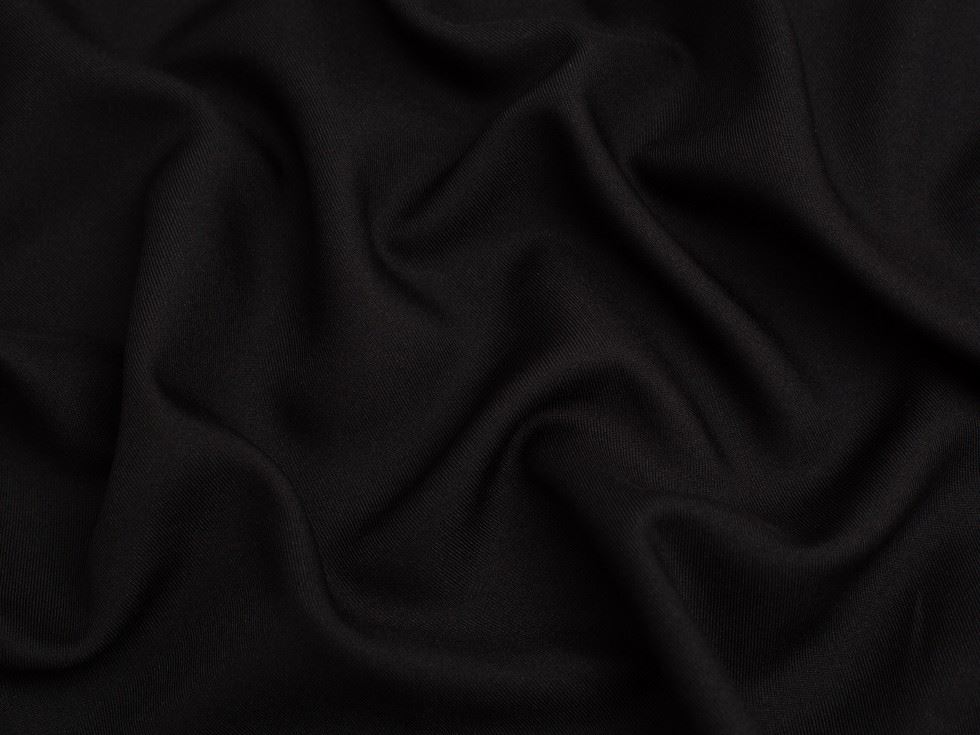 Minerva Core Range Recycled Polyester Twill Suiting Fabric Black
 