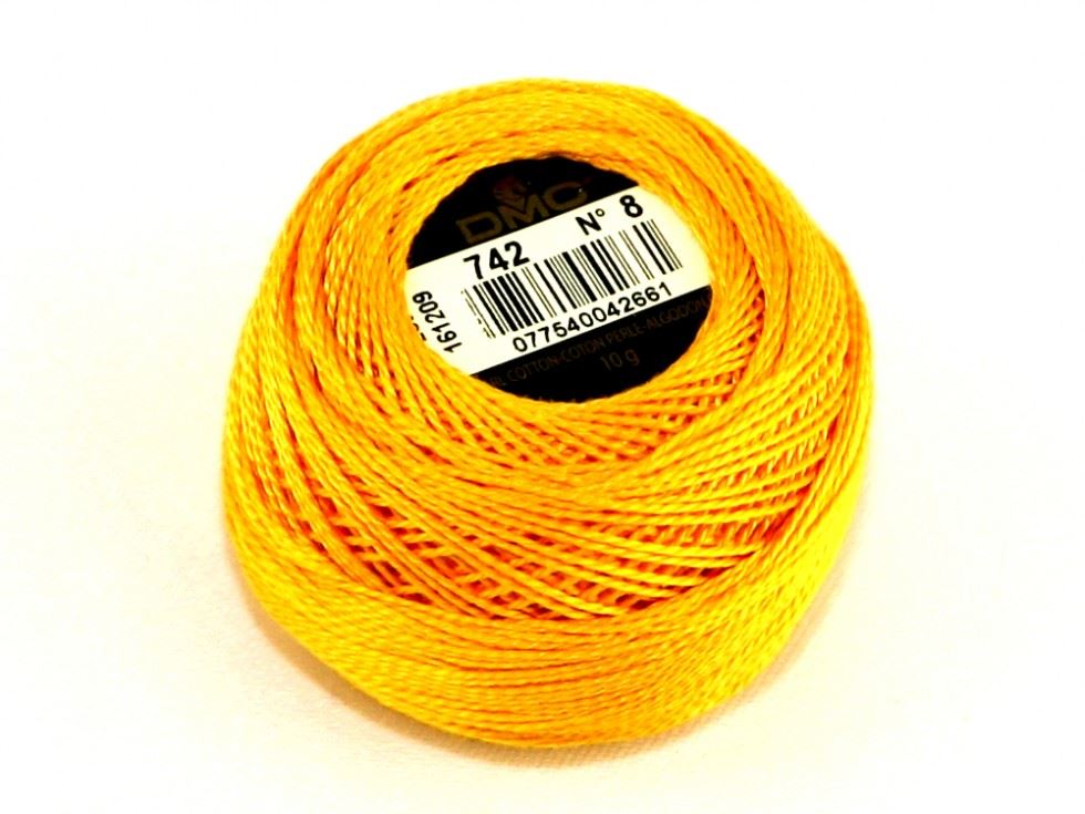 Dmc 742 Size 8 Cotton Perle Thread