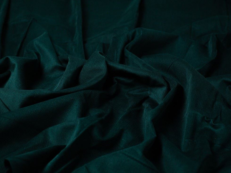 Minerva Core Range Bottle Green 21 Wale Cotton Needlecord Fabric