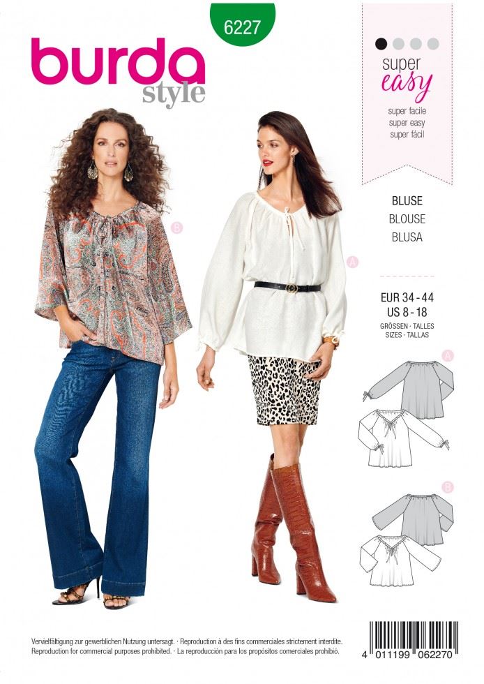 Burda Paper Sewing Pattern 6227
 