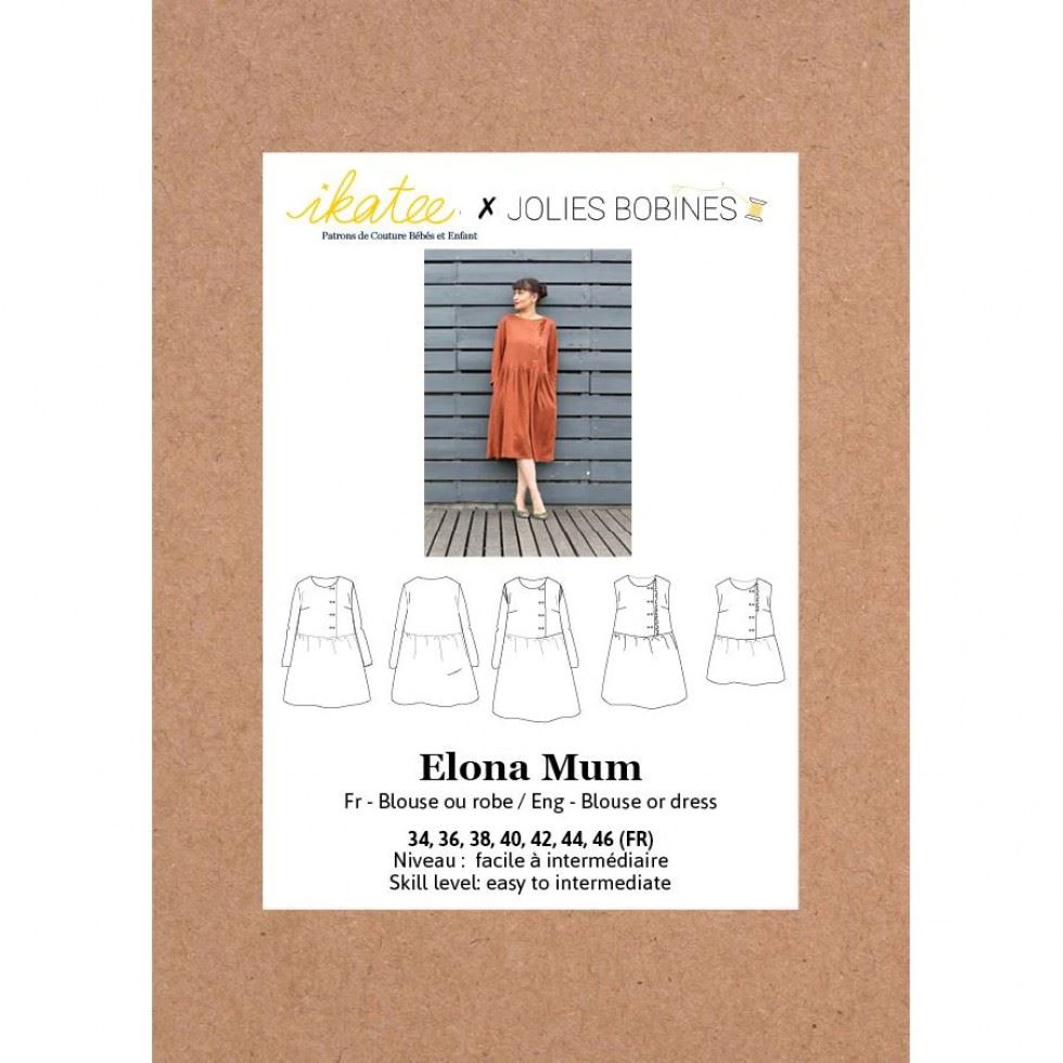 Ikatee Women's Sewing Pattern Elona Blouse & Dress