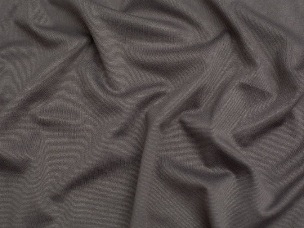 Minerva Core Range Charcoal Brushed Ponte Roma Double Stretch Knit Fabric
