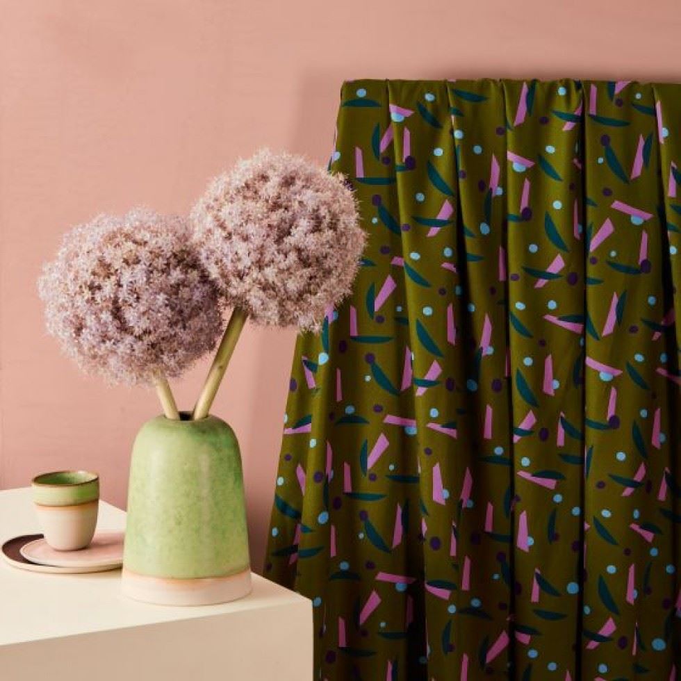 Atelier Brunette Java Viscose Crepe Fabric Ivy Green