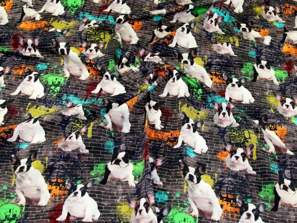 John Louden Multicoloured Cotton Jersey Stretch Knit Fabric