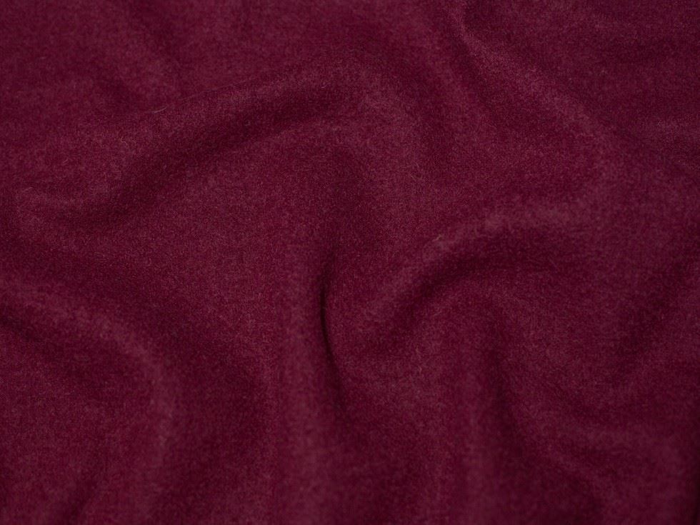 Minerva Core Range Bordeaux 100% Pure Boiled Wool Coating Fabric