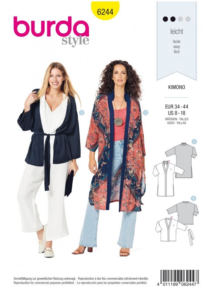 Burda Paper Sewing Pattern 6244
 