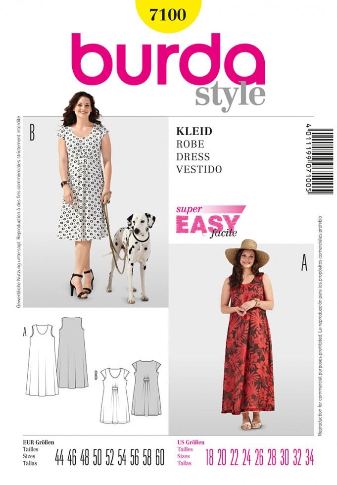 Burda Paper Sewing Pattern 7100
 
