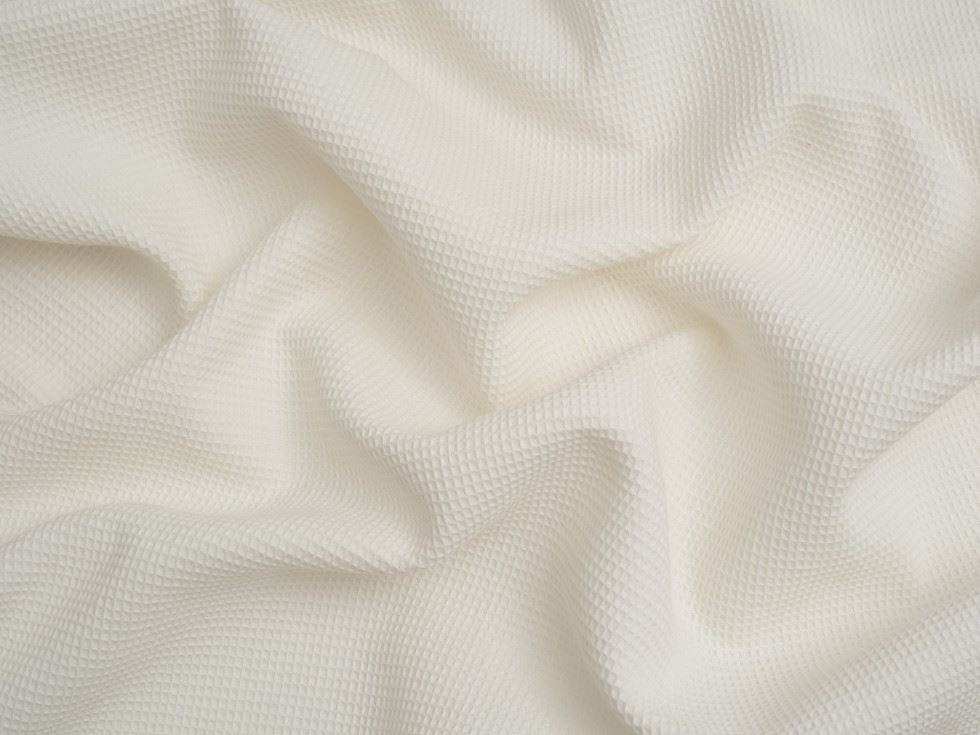 Minerva Core Range Ivory Mini Cotton Waffle Fabric
