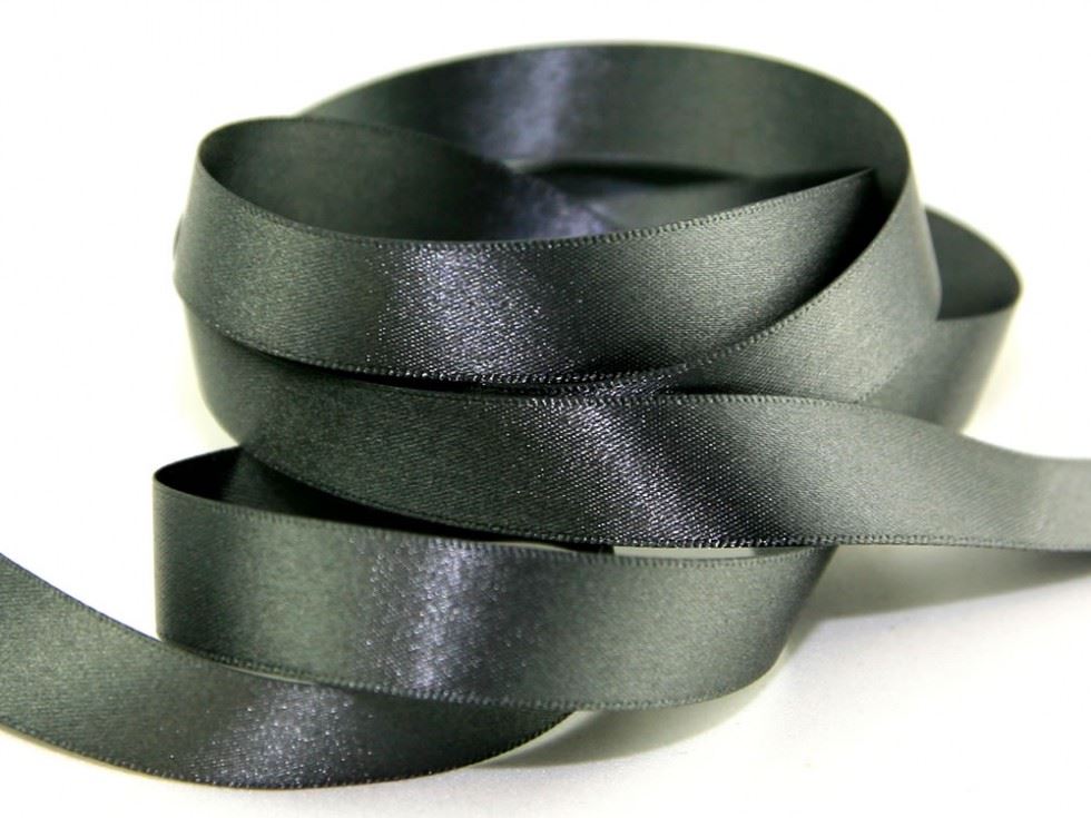 Berisfords 669 Smoked Grey Double Faced Satin Ribbon