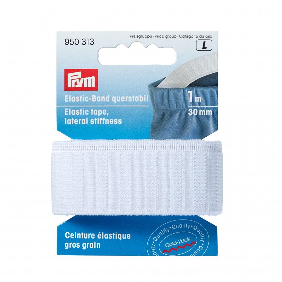 Prym White Lateral Stiffness Elastic Tape