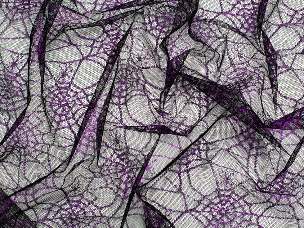 Minerva Core Range Spiderweb Net Fabric Purple