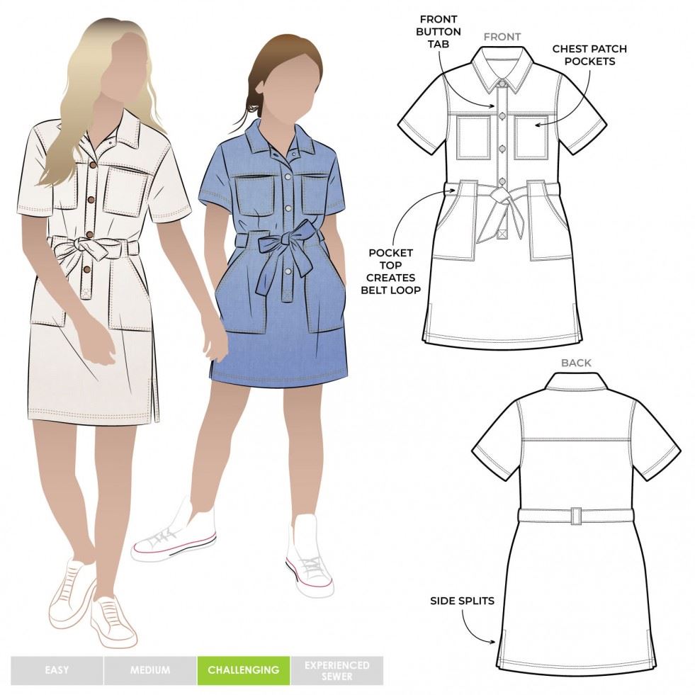 Style Arc Paper Sewing Pattern Kids Demi Dress
