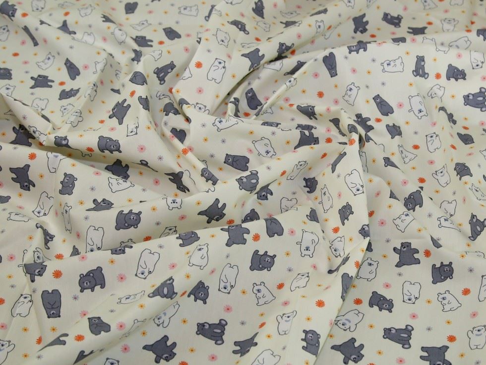 Cream Deadstock 100% Cotton Poplin Fabric