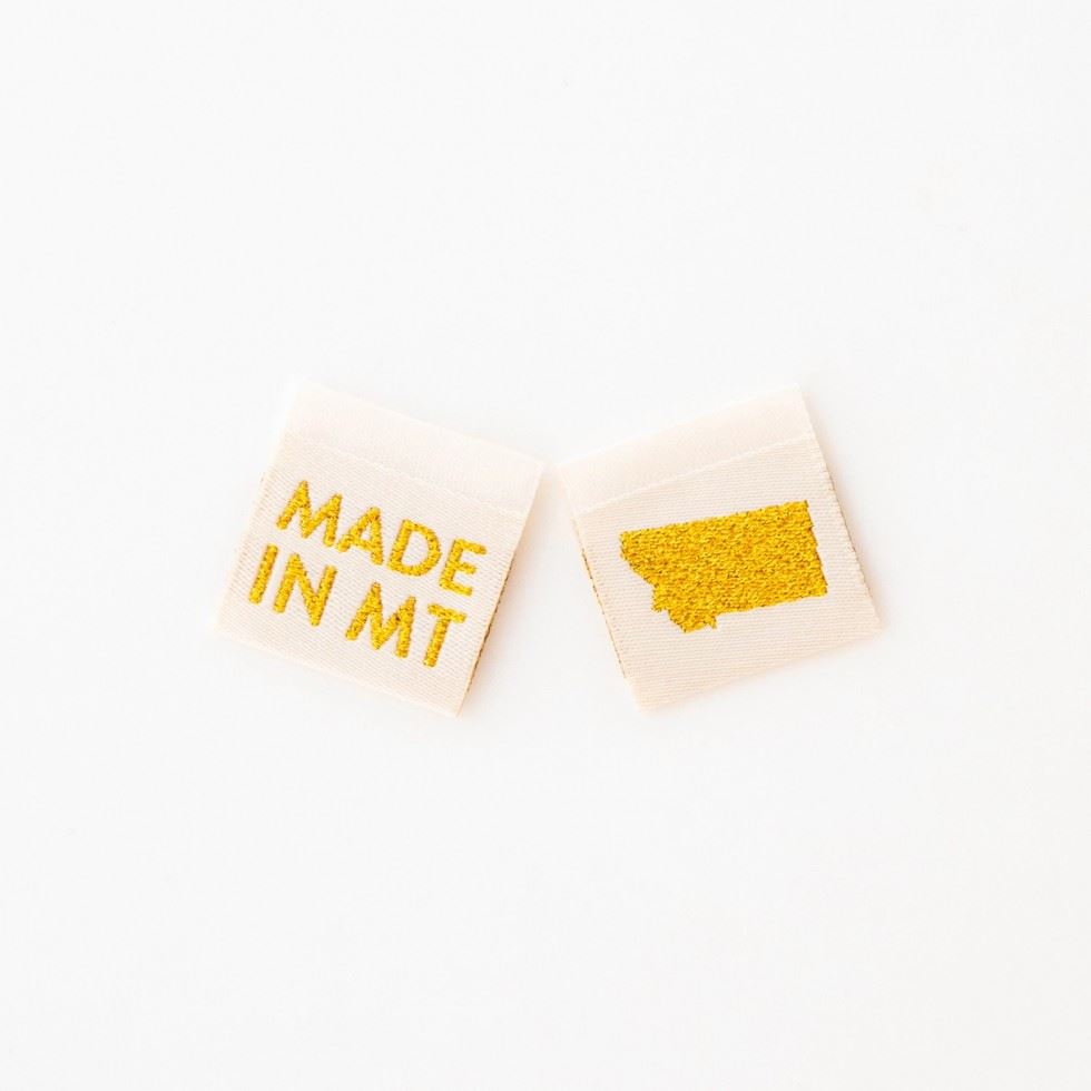 Sarah Hearts Made In My State Gold Woven Labels Montana
 