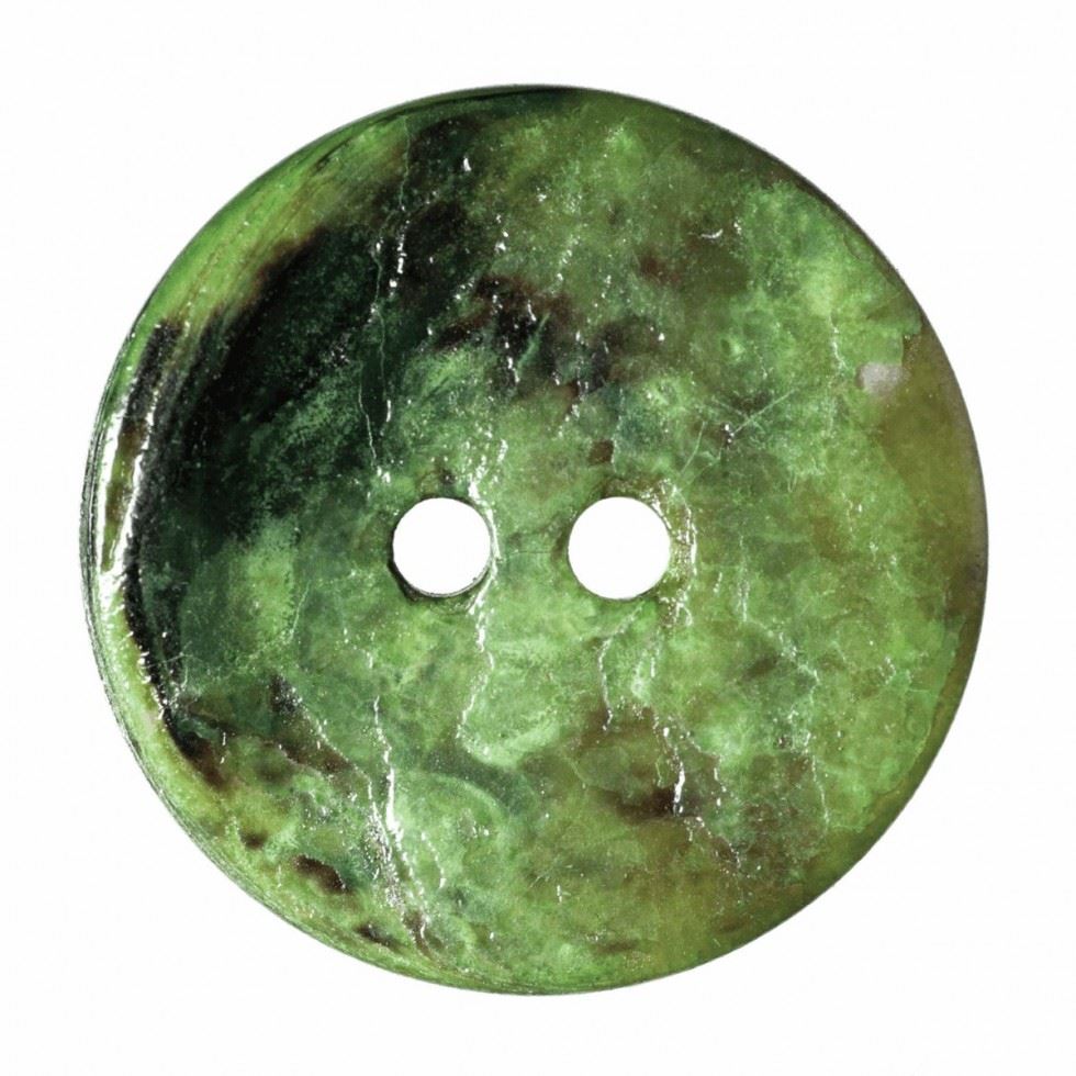 Hemline Lime Green Round Shell Buttons
