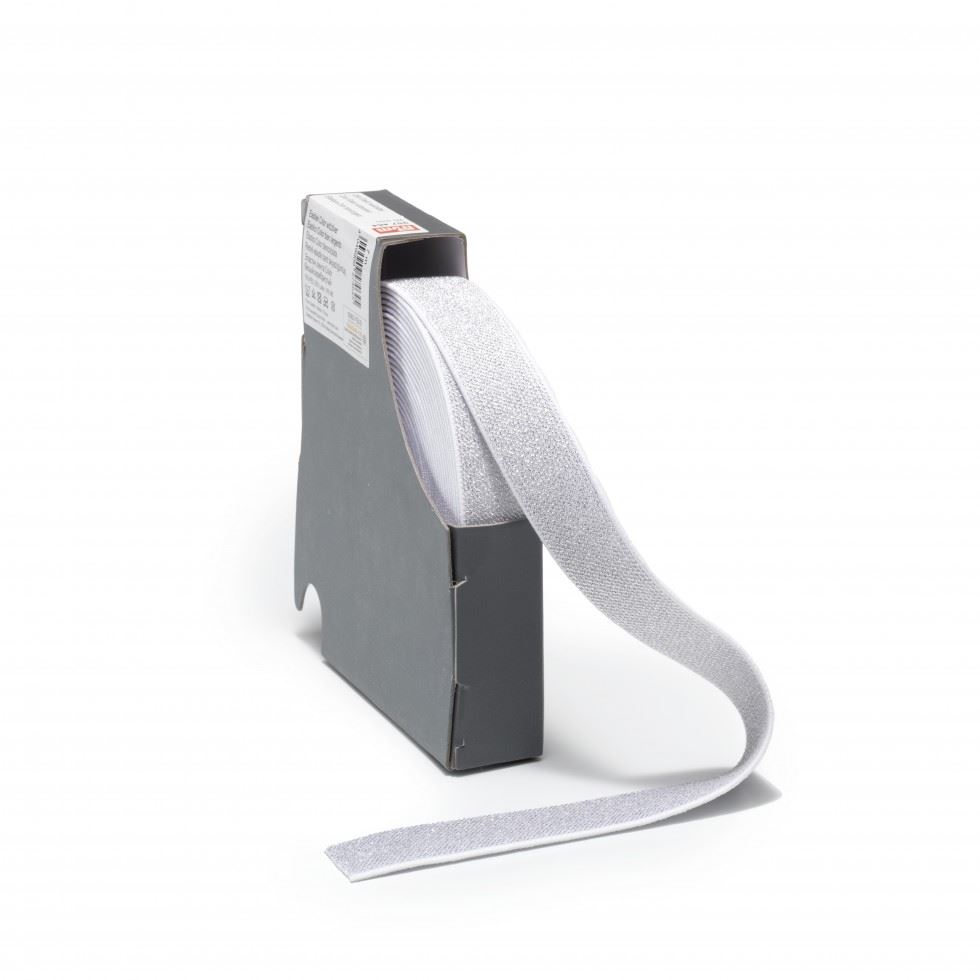 Prym Sparkle Metallic Lurex Elastic White Silver
