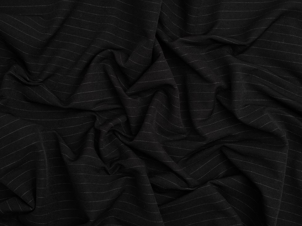 Minerva Core Range Pinstripe Stretch Woven Bengaline Suiting Fabric
 