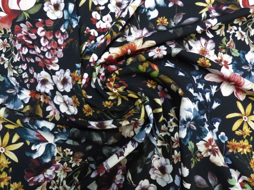 Lady Mcelroy Multicoloured Lena Crepe Fabric