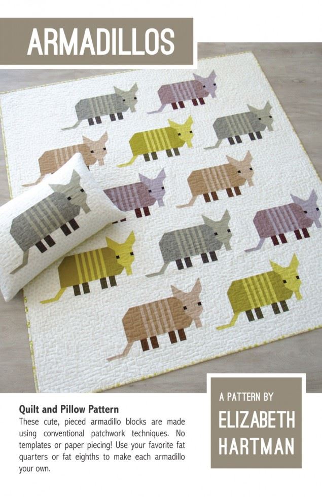 Elizabeth Hartman Quilting Pattern Armadillos Quilt
 