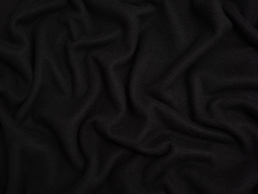 Minerva Core Range Brushed Microfleece Fabric Black
 