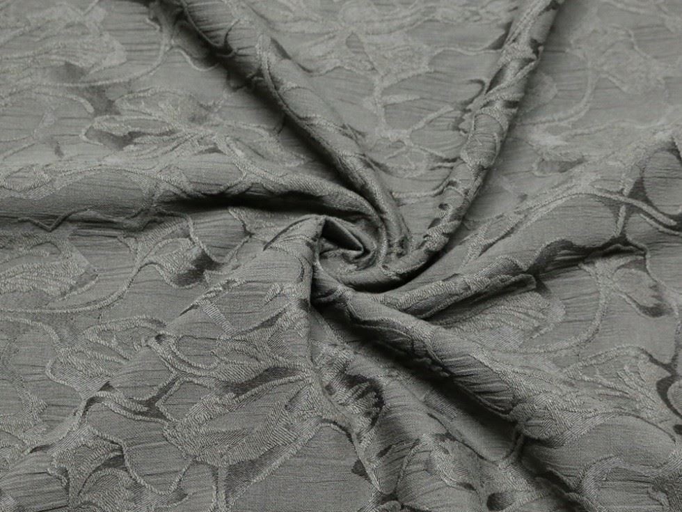 Taupe Deadstock Cotton Woven Jacquard Fabric