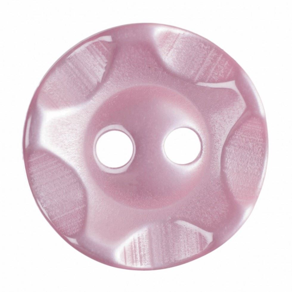 Hemline Pink Round Plastic Buttons
