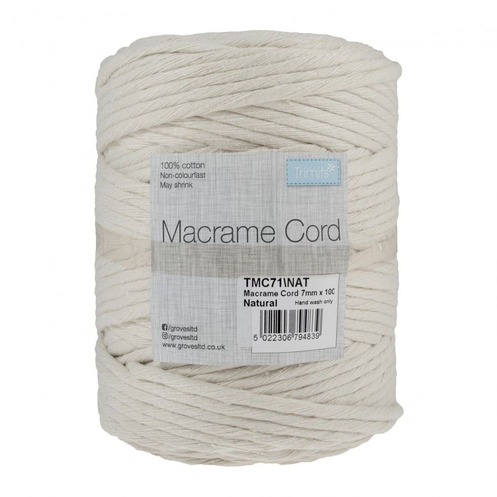 Trimits Natural 7Mm Macrame Cotton Cord Cotton