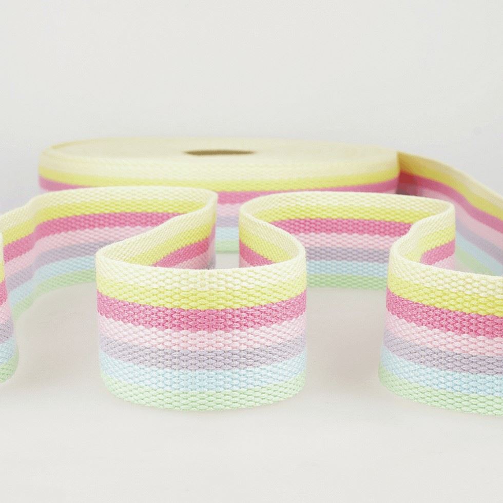 Stephanoise Striped Webbing Tape Pastels