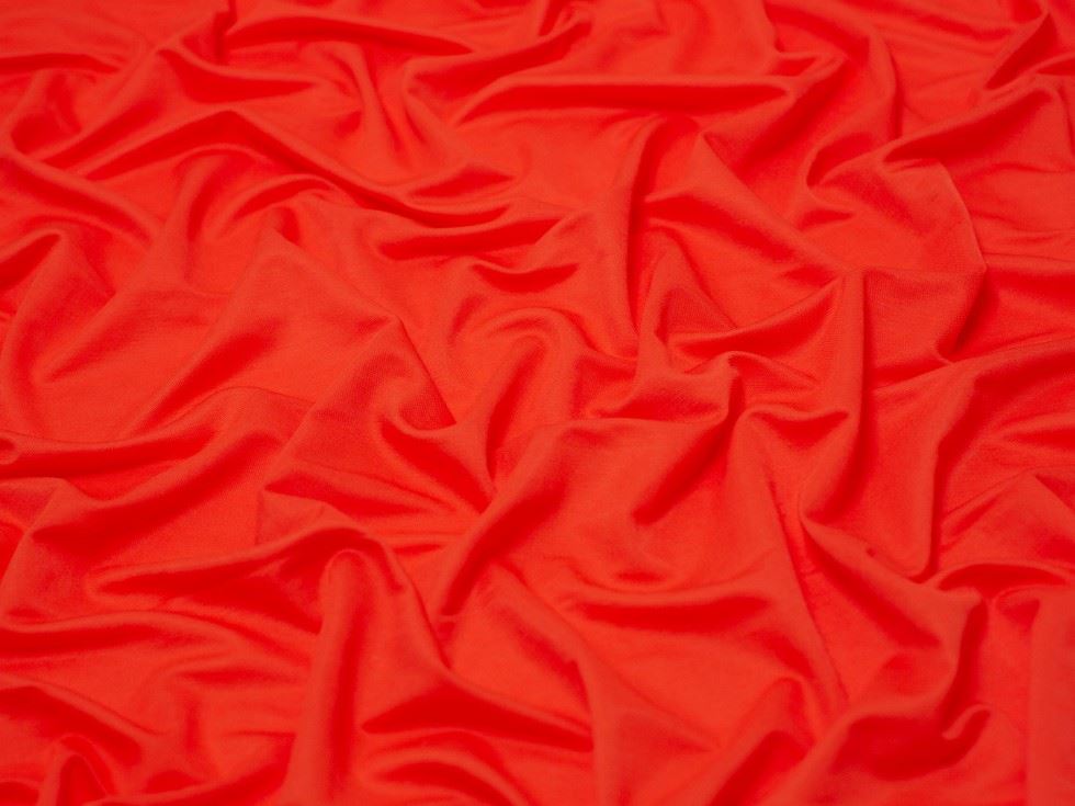 Minerva Core Range Orange Rayon Nylon Jersey Stretch Knit Fabric