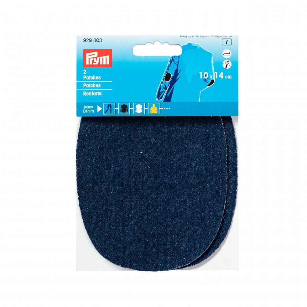 Prym Denim Elbow Patches Dark Blue
 