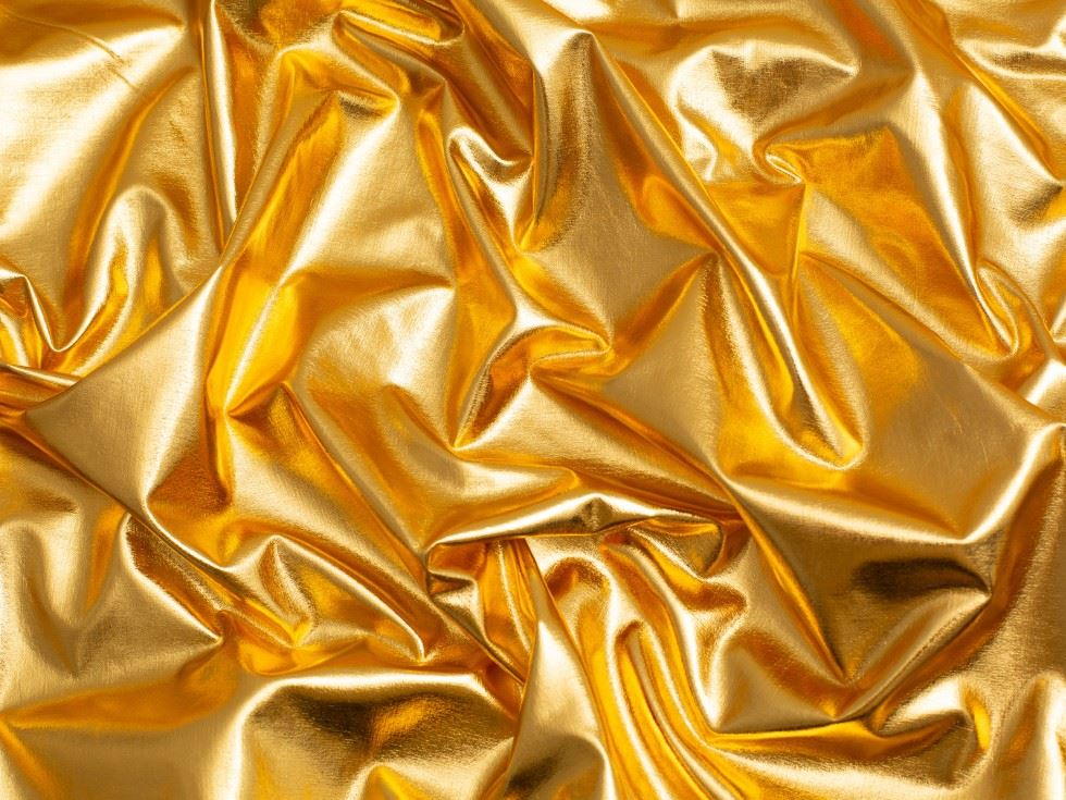 Minerva Core Range Emperior Metallic Foil Lame Fabric Gold
 