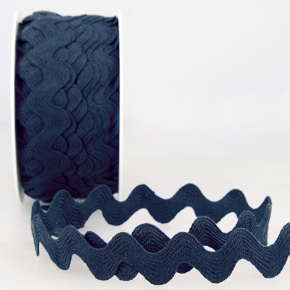 Stephanoise Navy Blue Ric Rac Trim