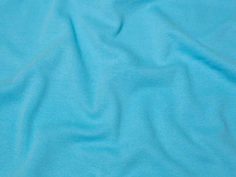 Minerva Core Range Tubular Ribbing Stretch Knit Fabric Aqua
 