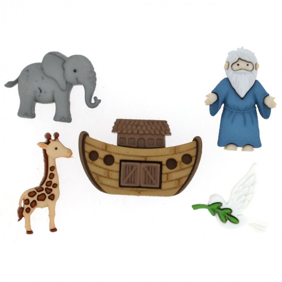 Dress It Up Noahs Ark Christmas Buttons